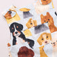 Noah Jumper, Light Blue Watercolor Dogs