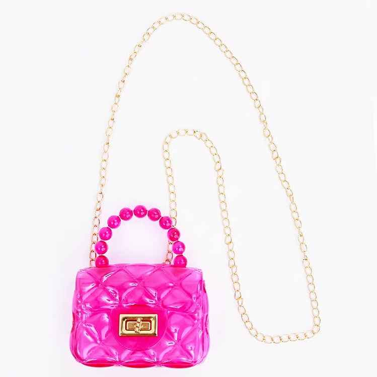 Clear Jelly Purse, Hot Pink