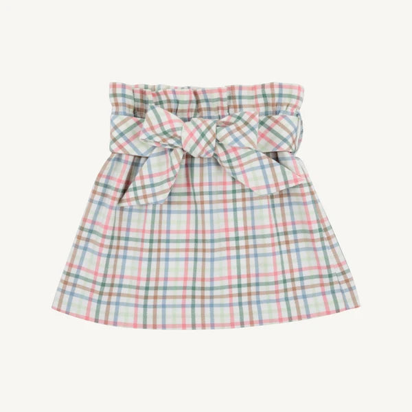 Beasley Bow Skirt, Woven Yarn Manalapan Plaid