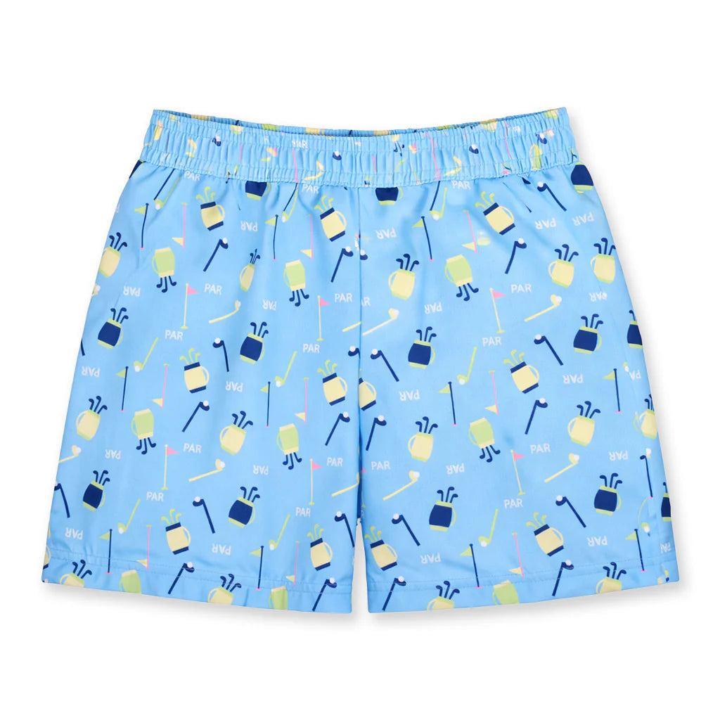 Golf Print Swim Trunk