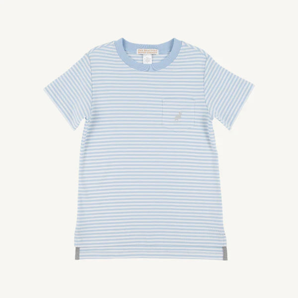 Carter Crewneck, Beale Street Blue Stripe