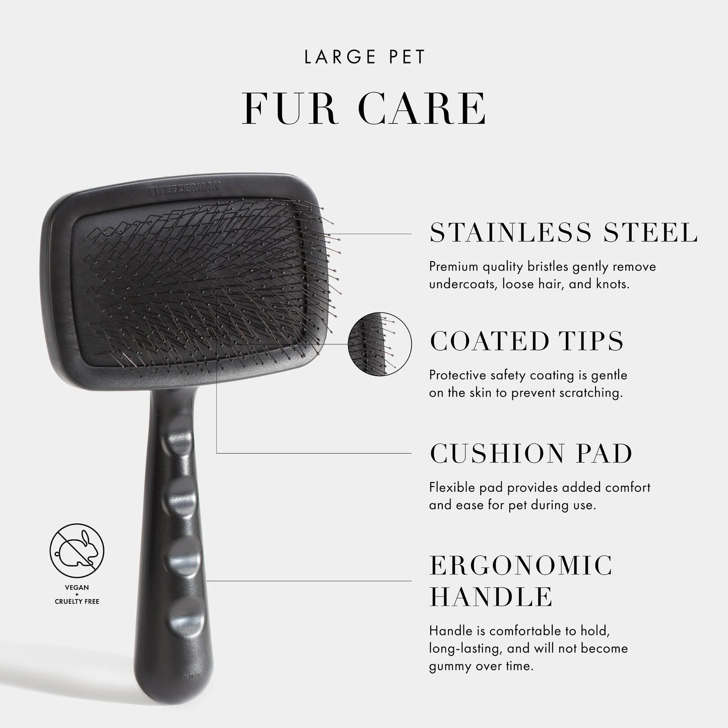 Large Coated Tip Slicker Brush