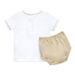 Darling Cowboy Boot Diaper Cover Set, Ivory