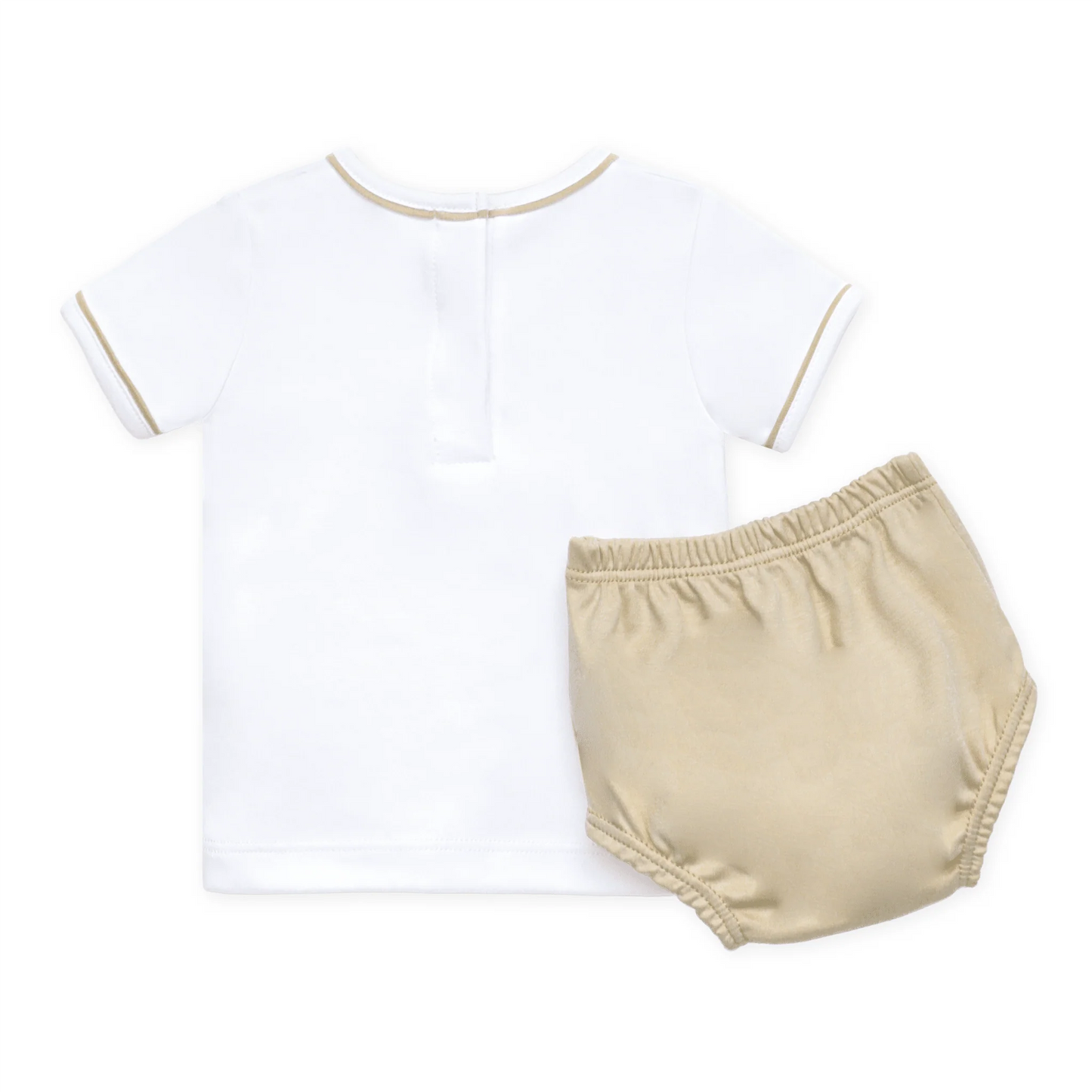 Darling Cowboy Boot Diaper Cover Set, Ivory