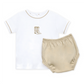 Darling Cowboy Boot Diaper Cover Set, Ivory