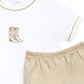 Darling Cowboy Boot Diaper Cover Set, Ivory