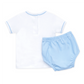 Darling Cowboy Boot Diaper Cover Set, Light Blue