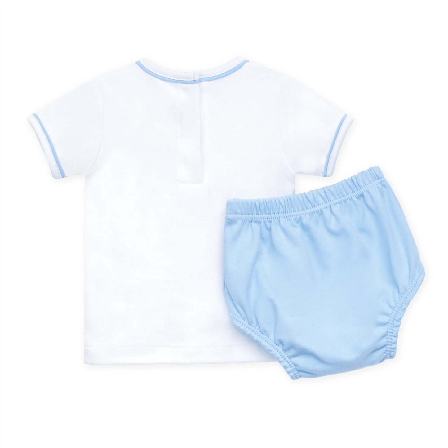 Darling Cowboy Boot Diaper Cover Set, Light Blue