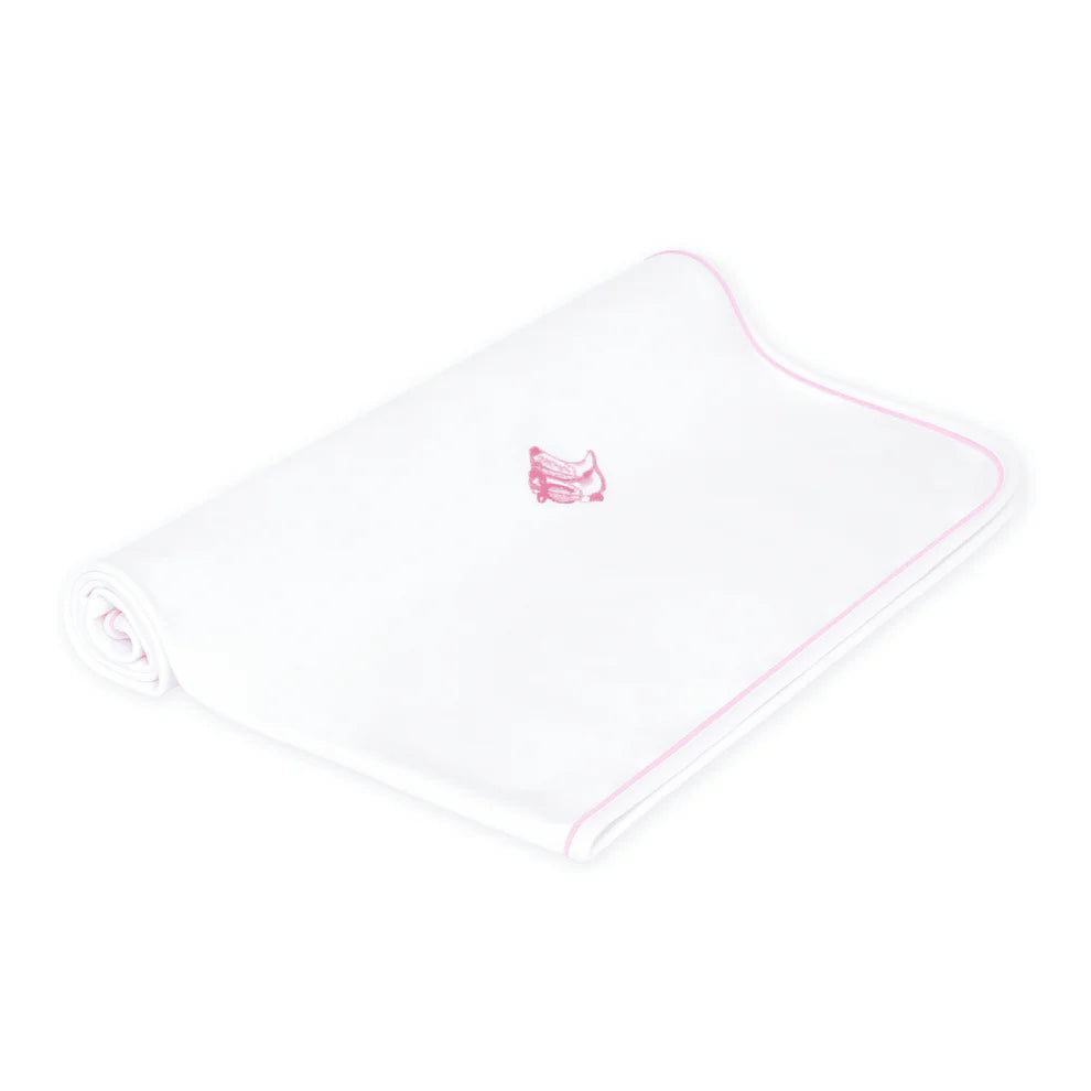 Darling Cowboy Boots Receiving Blanket, Pink