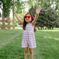 Macie Romper in Patriotic Stripe