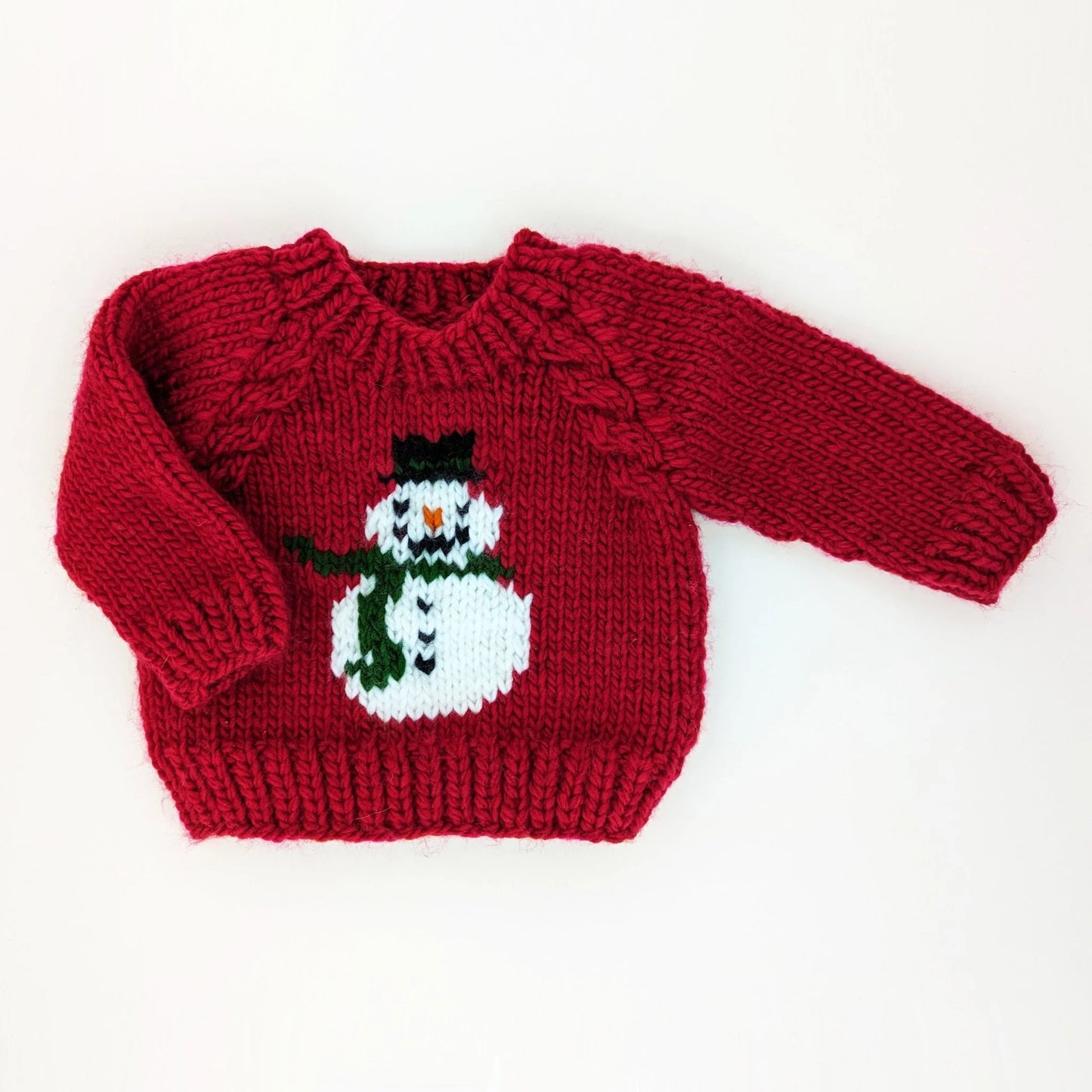 Frosty Snowman Ruby Crewneck Sweater