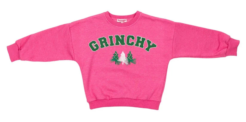Grinchy Sweatshirt, Barbie Pink