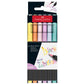 Black Edition Felt Tip Brush Pens 6ct - Pastel
