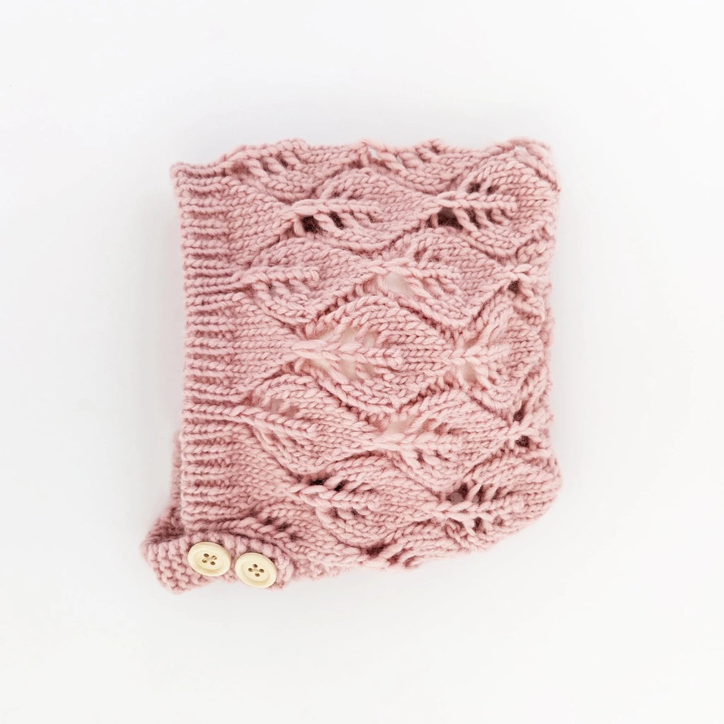 Leaf Lace Bonnet, Rosy