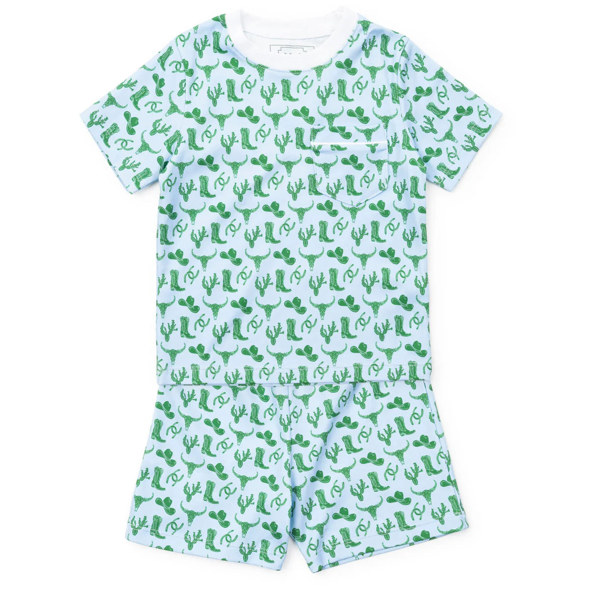 Charles Shorts Set, Wild West Blue