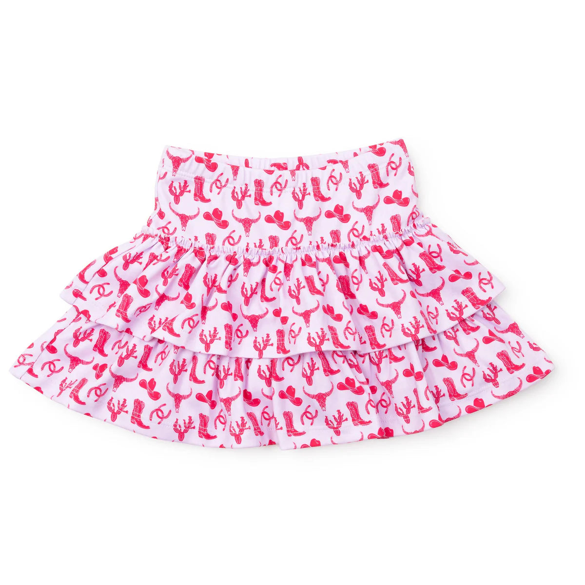 Maggie Tiered Skirt, Wild West Pink