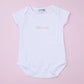 Little Sister Emb. S/S Bodysuit, Pink
