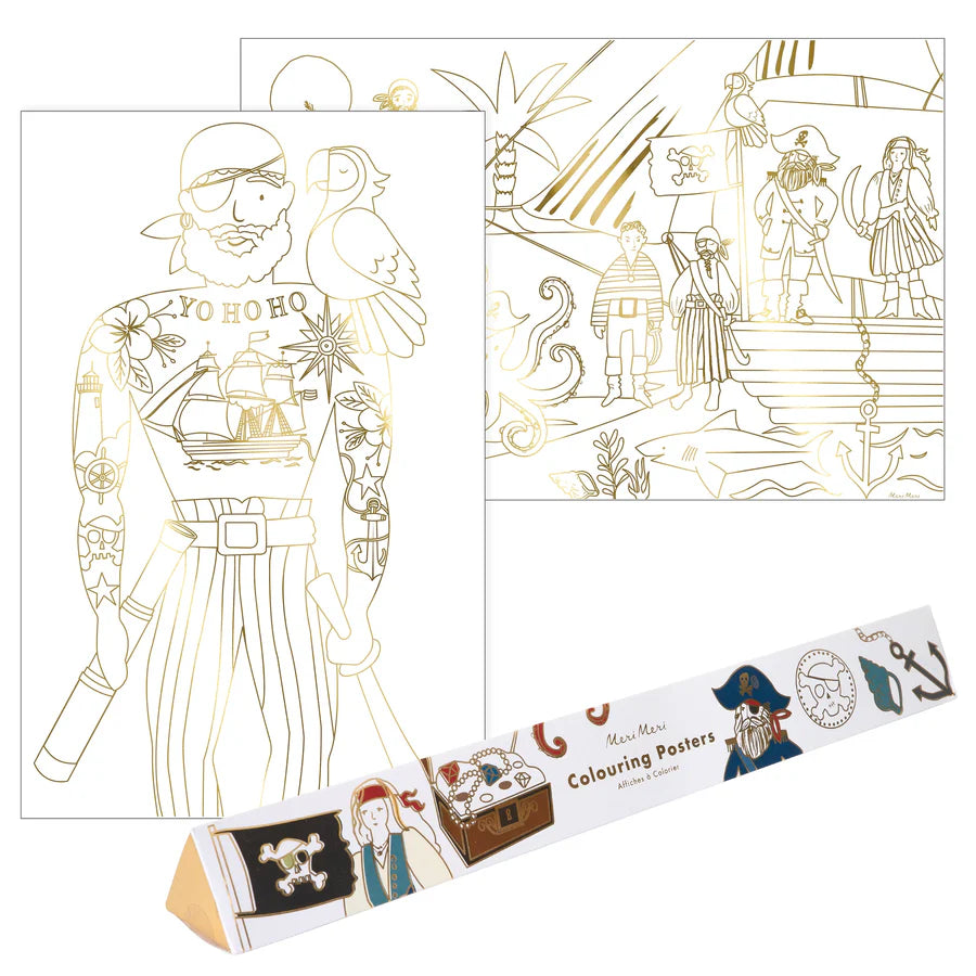Pirate Coloring Poster