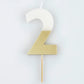 Gold Dipped Number Candle (0-9)