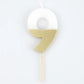 Gold Dipped Number Candle (0-9)