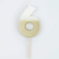 Gold Dipped Number Candle (0-9)