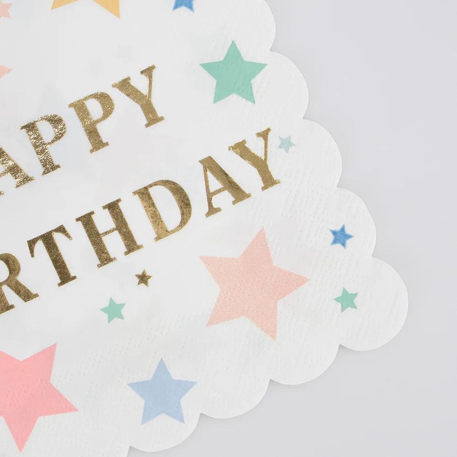 Happy Birthday Stars Napkins