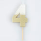 Gold Dipped Number Candle (0-9)
