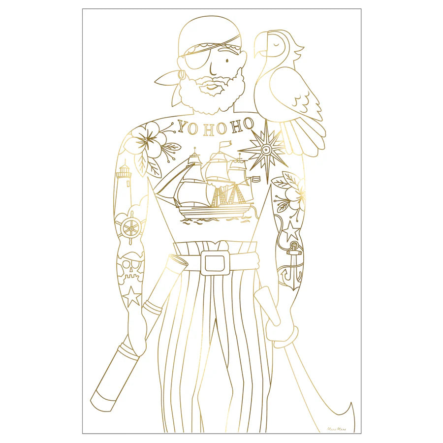 Pirate Coloring Poster