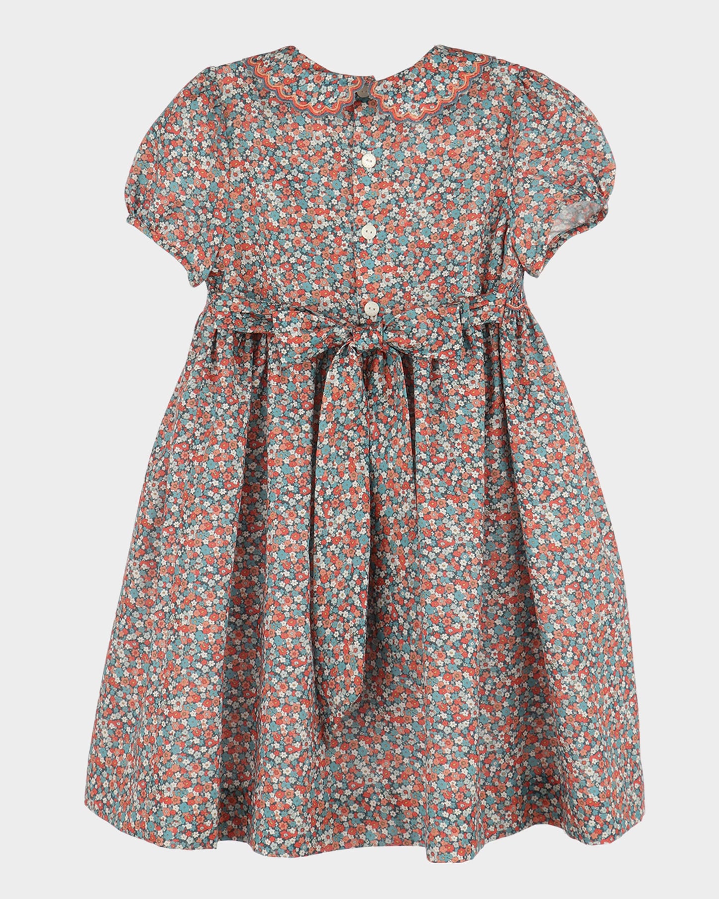 Floral Vintage Dress, Blue