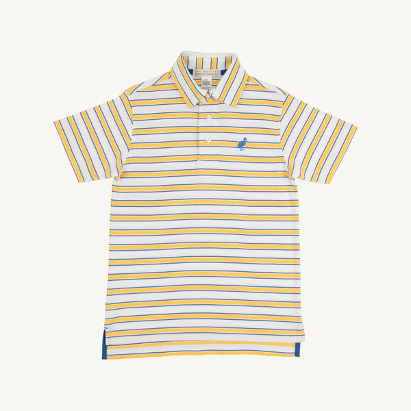 Prim & Proper Polo, Lake Claire Lines/Wood Boat Blue