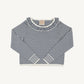 Reese Ruffle Sweater, Nantucket Navy/Palmetto Pearl Stripe