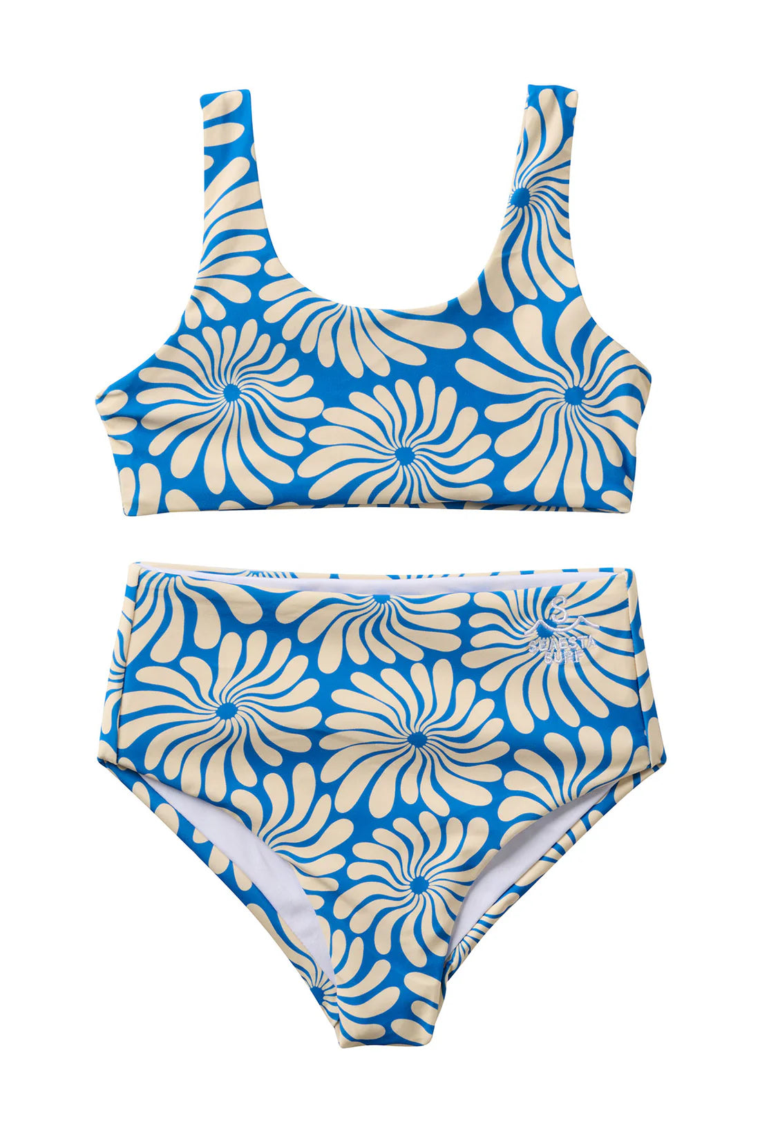 Wavy Flowers 2-Piece Swimsuit, Panama