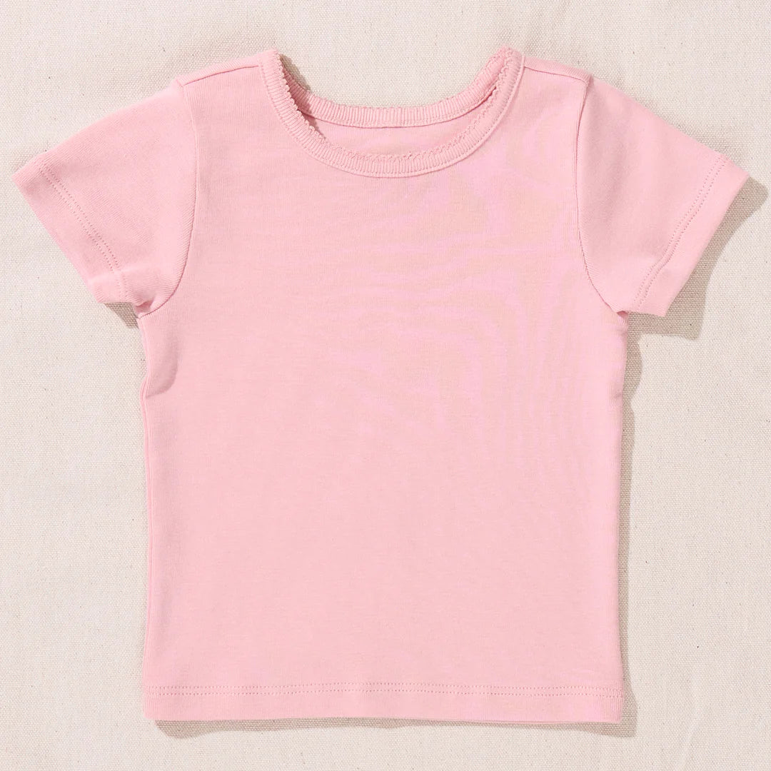 S/s Seesaw Rib T-Shirt, Pink