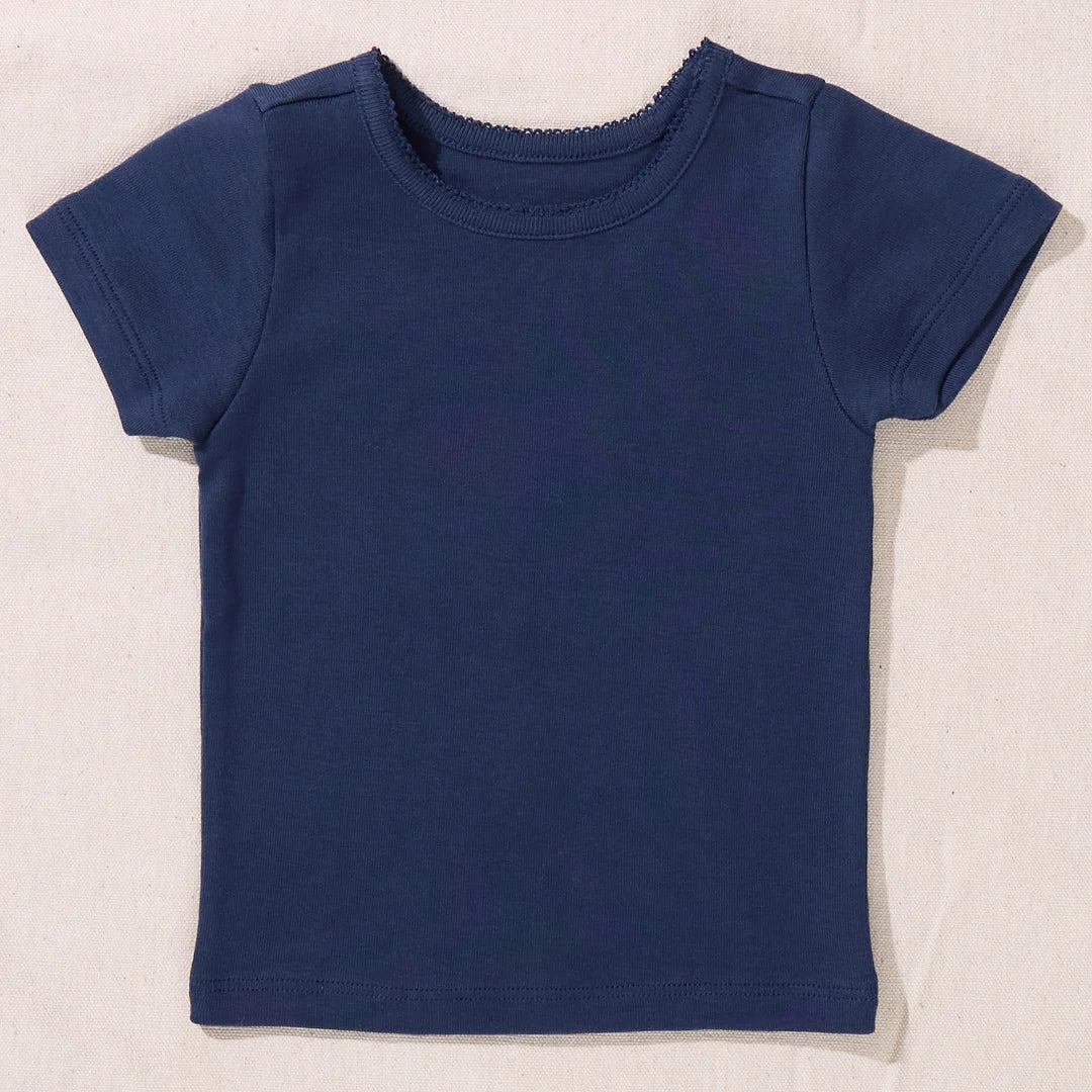 S/s Seesaw Rib T-Shirt, Navy
