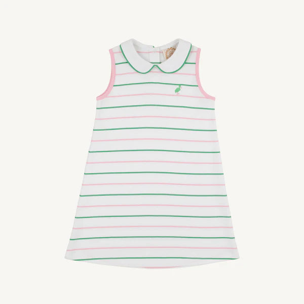 Sleeveless Maude's P/P Collar Dress, Tradd Street Stripe/Pier Party Pink