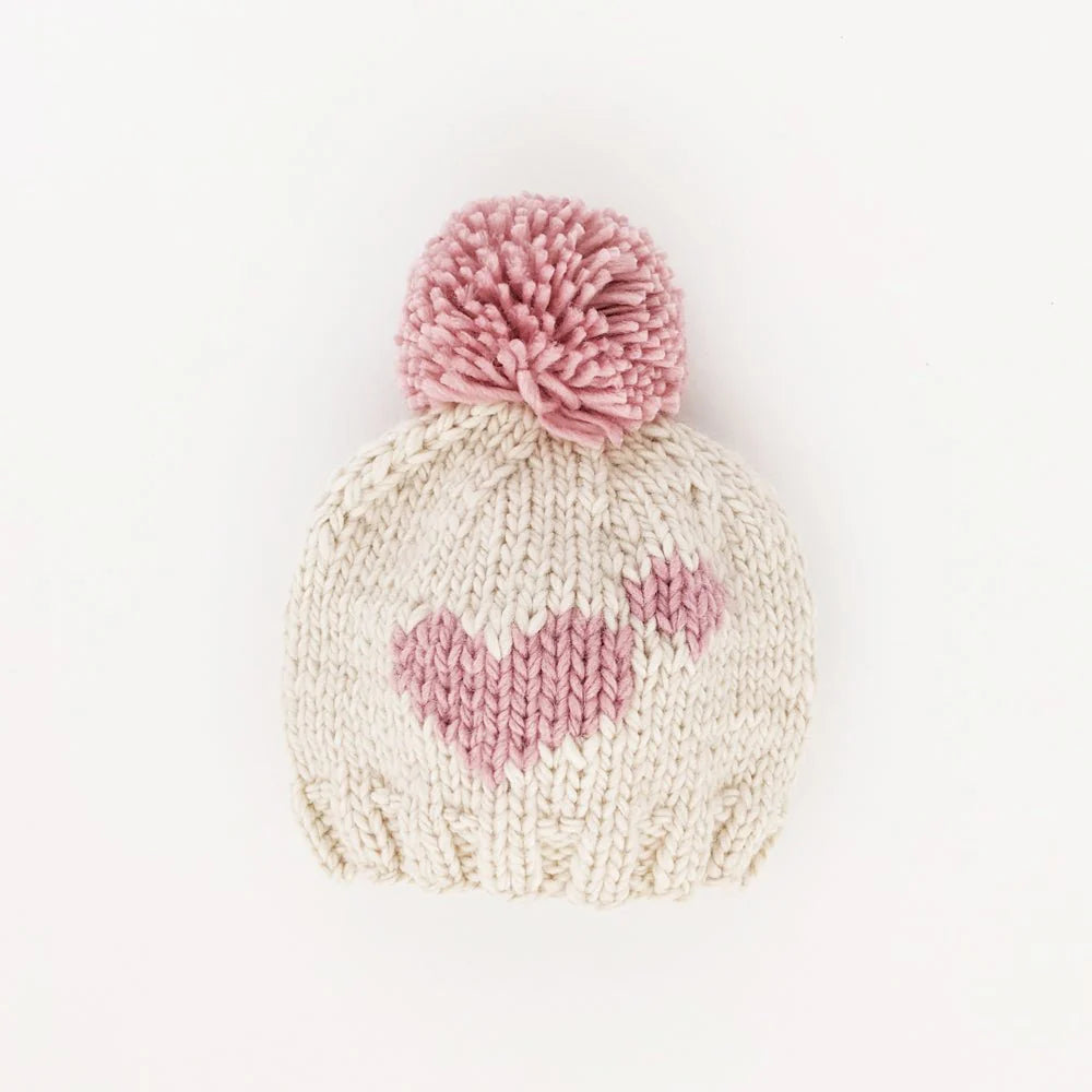 Knit Beanie, Rosy Sweetheart