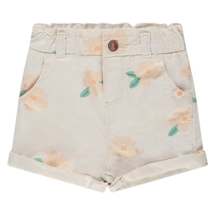 Shorts, Ivory w/Flowers