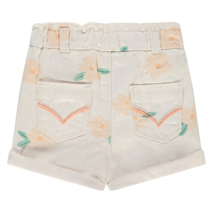 Shorts, Ivory w/Flowers
