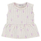 Sleeveless Peplum Top, Ivory w/Popsicles