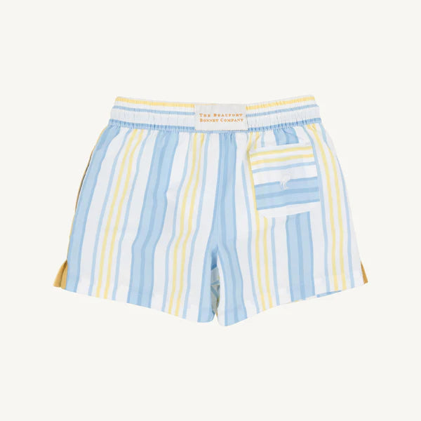 Tortola Swim Trunks, Sobro Stripe w/Worth Ave White