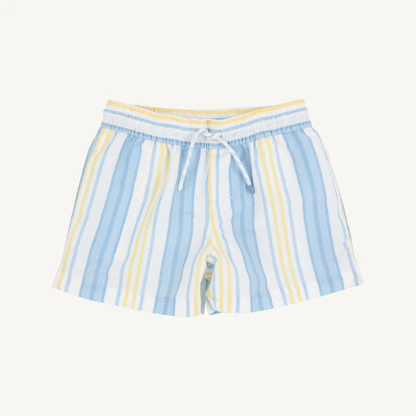 Tortola Swim Trunks, Sobro Stripe w/Worth Ave White