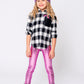 Legging, Metallic Pink