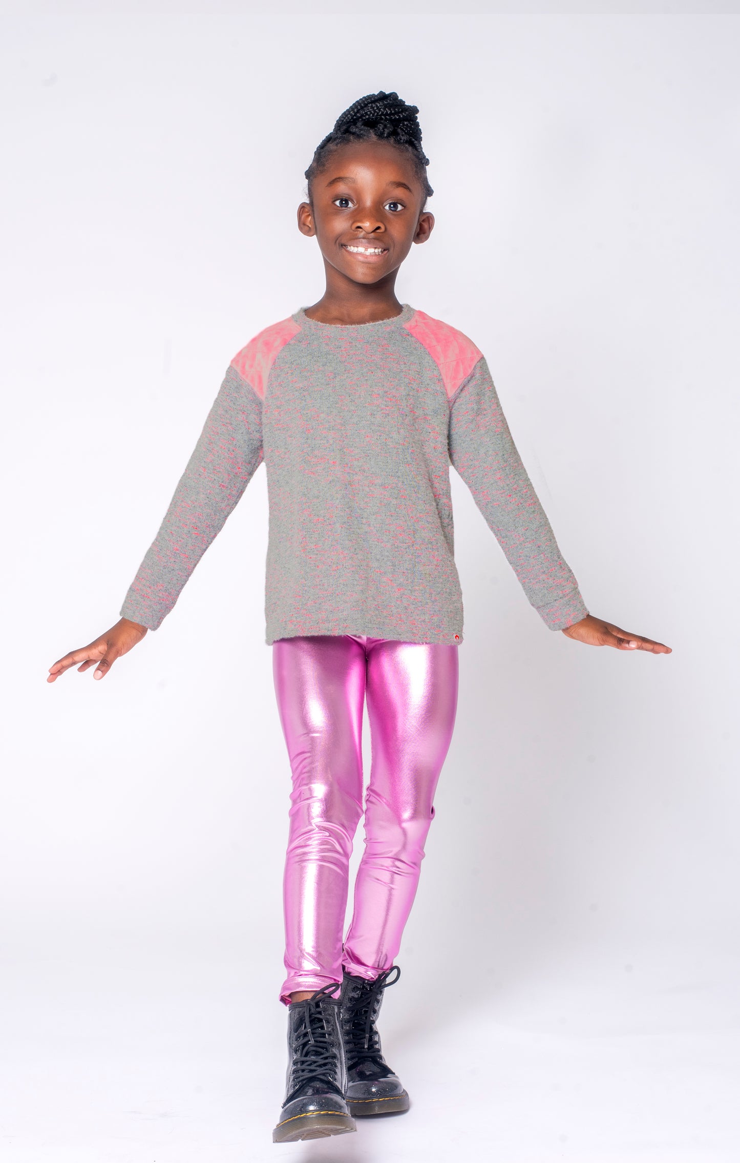 Legging, Metallic Pink