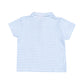 Golf Blue Stripe Applique Polo Shirt & Bamboo Short