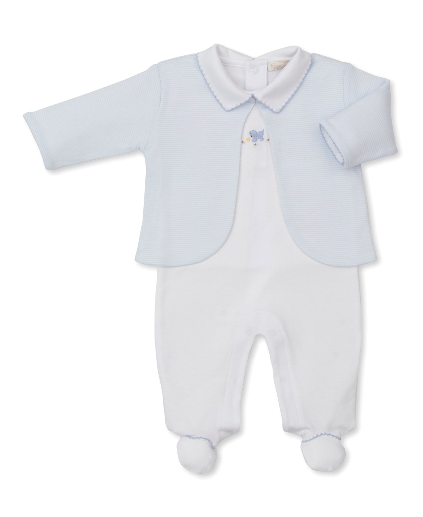 Footie w/Jacket Set, Premier Playful Pups, Blue