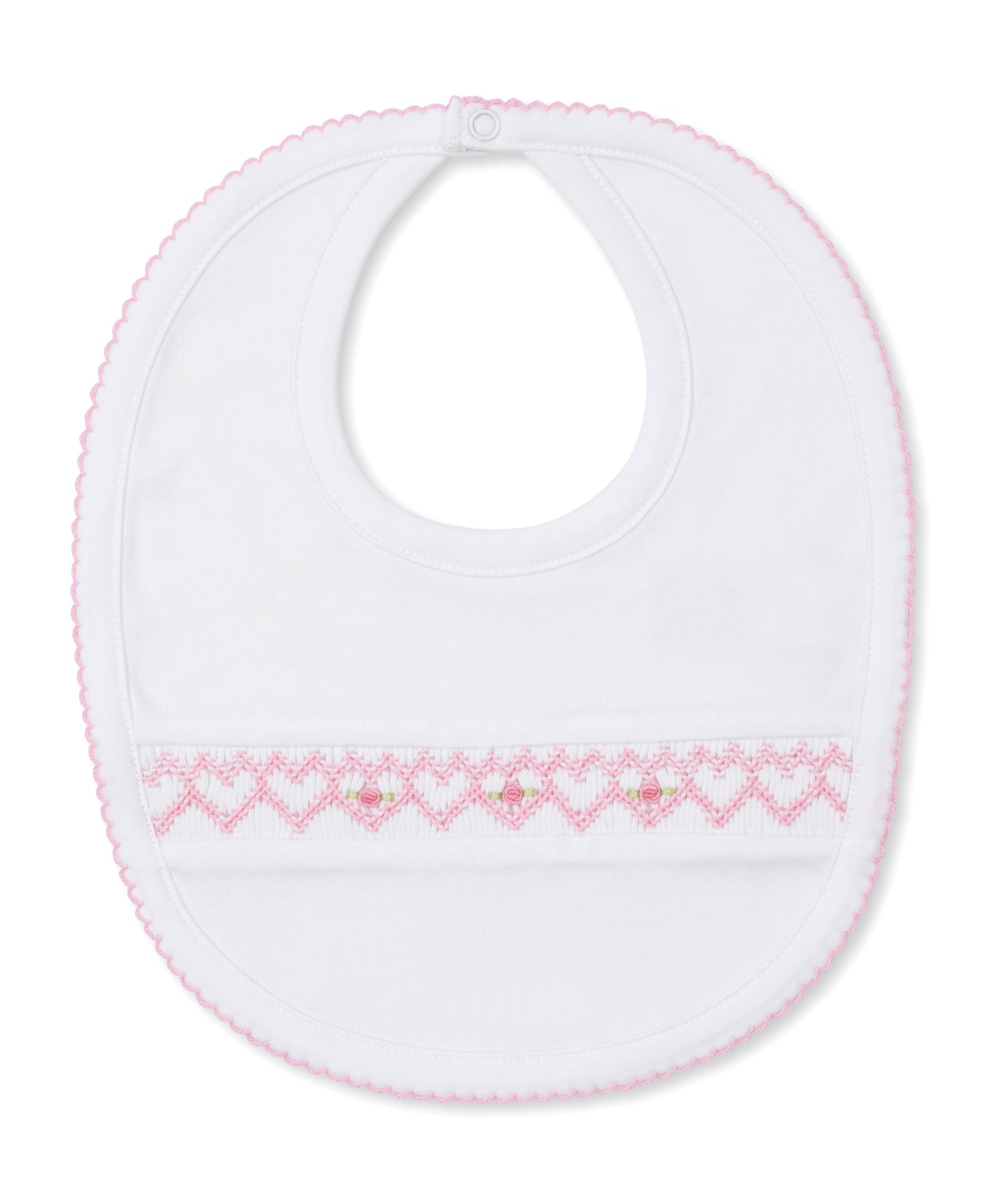 Bib w/Hand Smk, CLB Fall Bishop, White/Pink