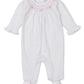 Footie w/Hand Smk, CLB Fall Bishop, White/Pink