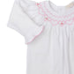 Footie w/Hand Smk, CLB Fall Bishop, White/Pink