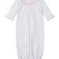 Gown w/Hand Smk, CLB Fall Bishop, White/Pink
