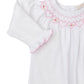 Gown w/Hand Smk, CLB Fall Bishop, White/Pink